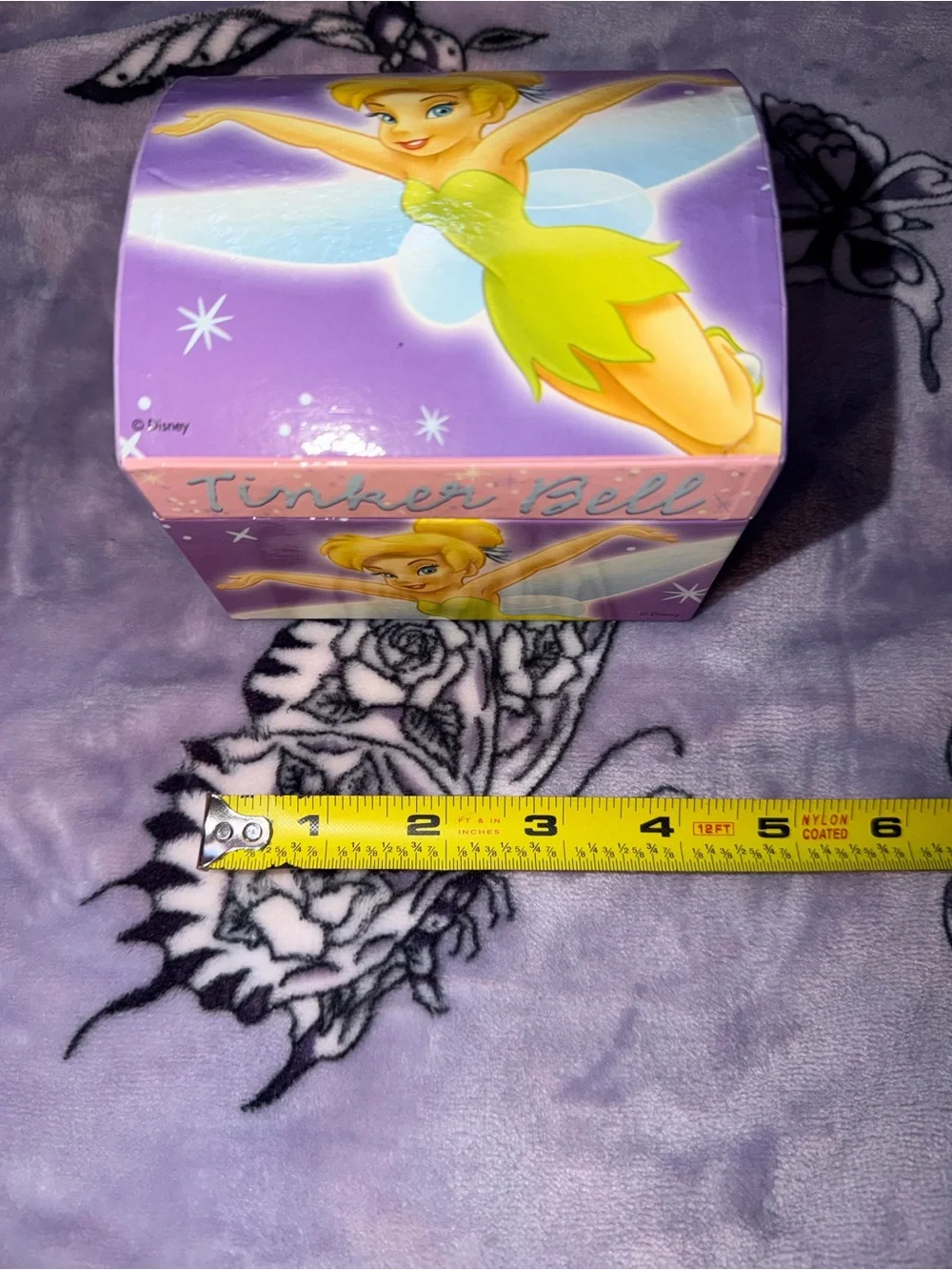 Y2K Disney Tinker Bell Pink Storage Box Retro Fairycore Decor